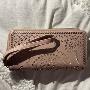 Claire's Pink Laser-Cut Wristlet